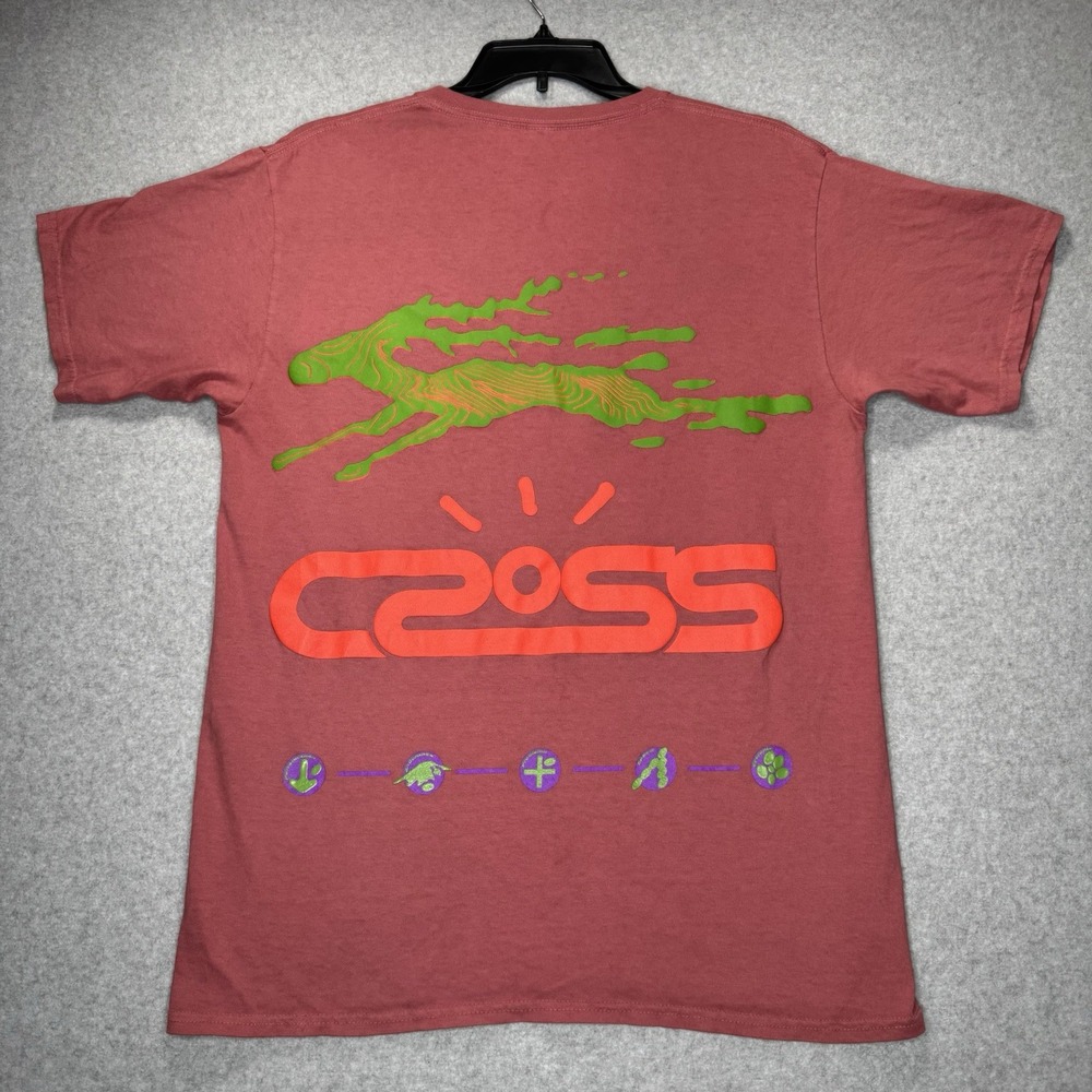 Travis Scott Cactus Jack Mens Cross Tech Tee II Washed Mauve Size Large